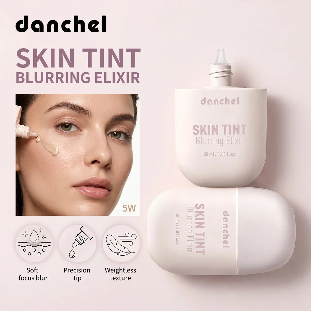 Skin Tint Blurring Elixir Even Skin Tone 12h Long-lasting Natural Finish Hide Pores Fine Lines Lightweight Breathable Skin Tint