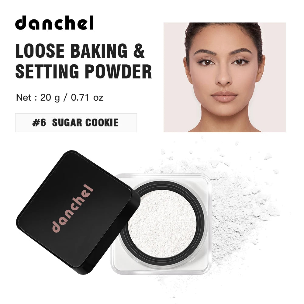 8 Shades Loose Baking Setting Powder Matte Oil Control Waterproof Sweat Resistant Longwear Brightening Face Cosmetic Blur Pores