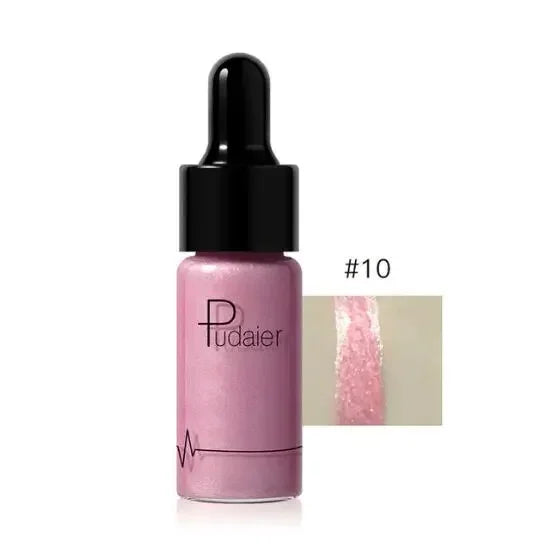 12 Color Liquid R Nude Contouring Face Brightener Glow Shimmer 3D Bronzer Highlighter Glitter Makeup Cream