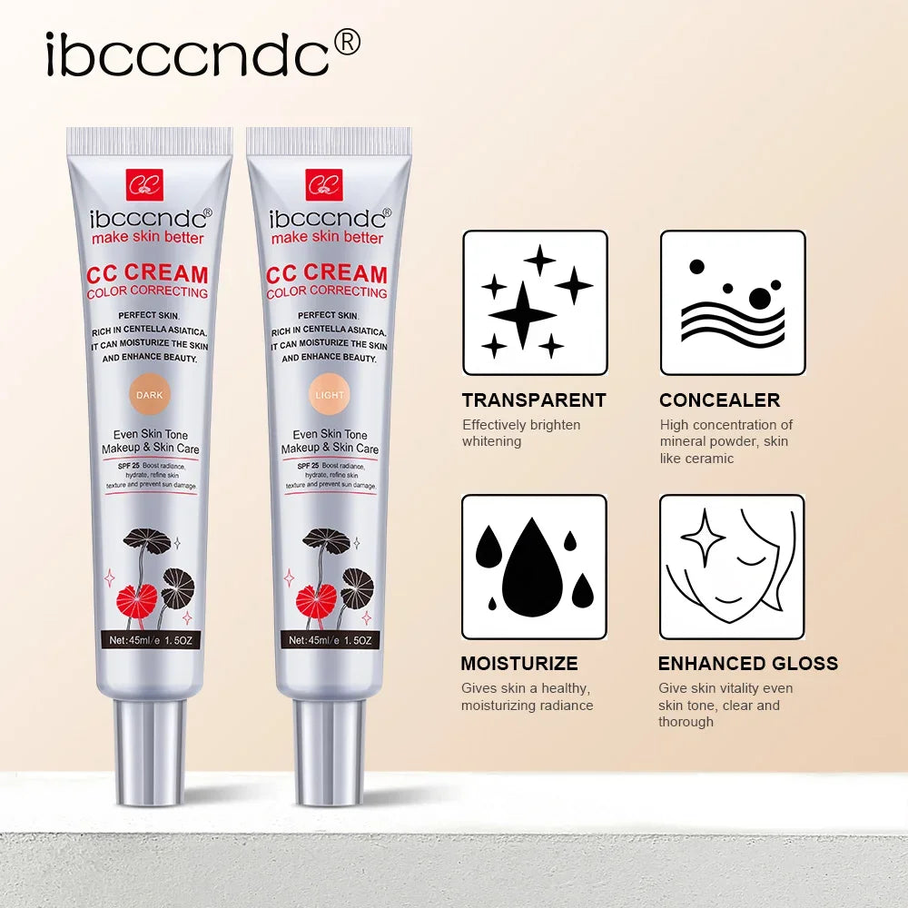 ibcccndc CC Cream Foundation Full Coverage Moisturizing