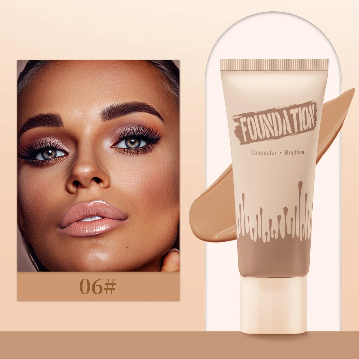 Full Coverage Foundation, Matte Finish Oil-control Liquid Foundation, Covering Blemishes And Dark Spot, Concealer Cream - AliExpress 66