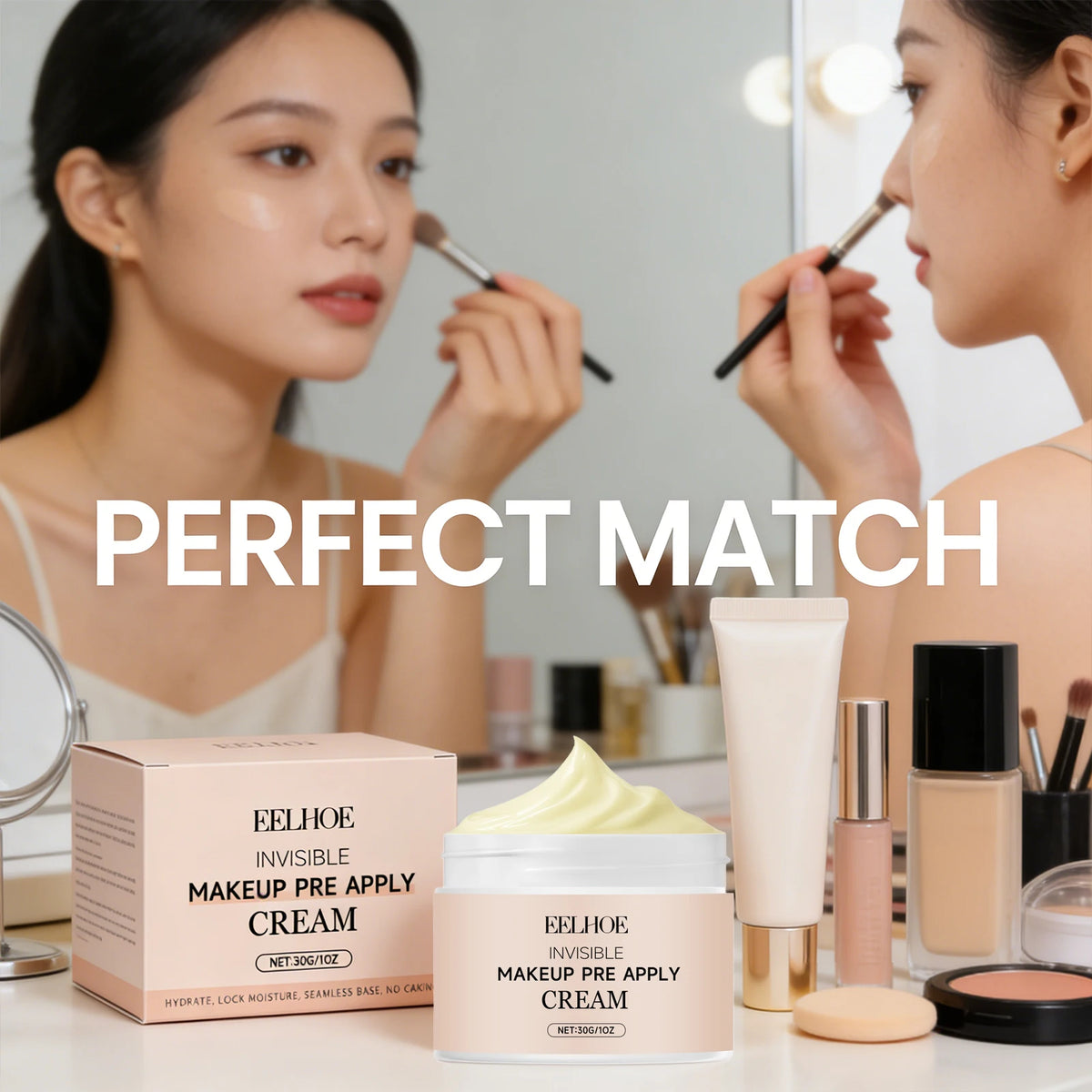 Pre Primer Invisible Makeup Waterproof Minimize Pore Brightening Skin Tone Natural Isolation Pre Apply Cream Primer Makeup 30g - AliExpress 66