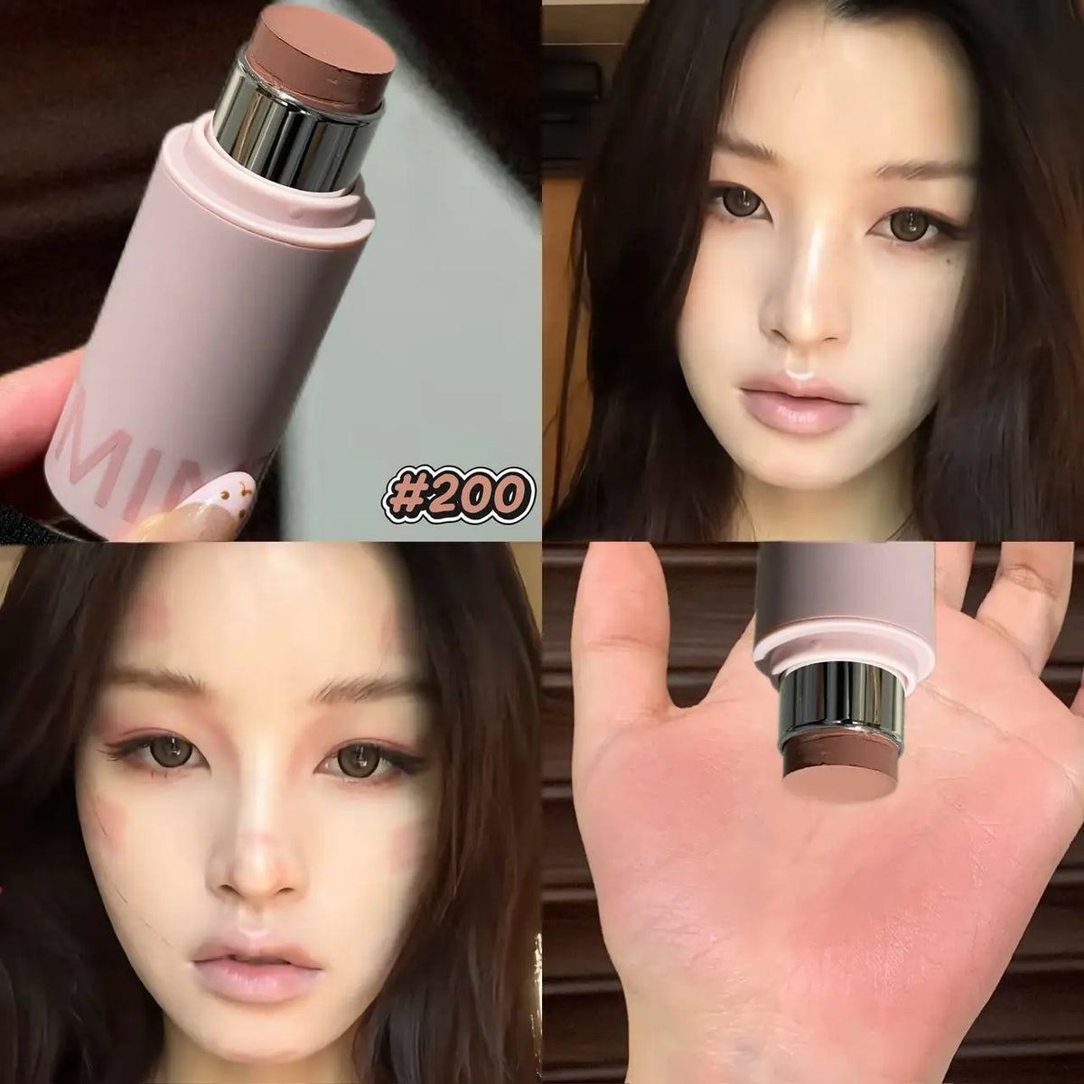 Sweetmint 3 in 1 Makeup Stick Blush Eyeshadow Lipstick Moisturizing Long Lasting Korean Style Student Daily Use Gift