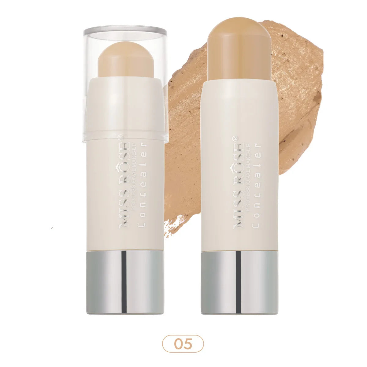 MISS ROSE Long Lasting Concealer Stick - Lightweight Full Coverage Brightening Skin Tone Facial Makeup Pen Cosmetics