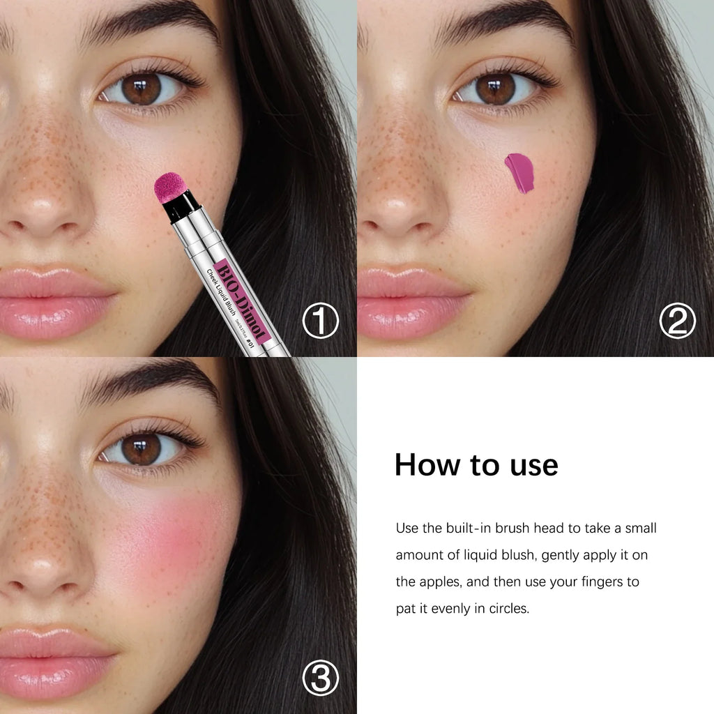 6 Colors Liquid Blush Stick with Sponge Tip Matte Makeup Waterproof Long-Lasting Color Correction Smooth for Lips and Cheeks - AliExpress 66