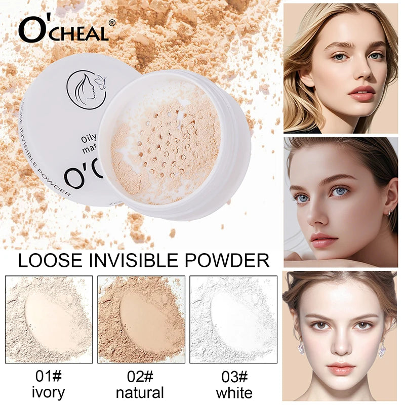 O'CHEAL Loose Invisible Powder Oil Control Waterproof Soft-focus Skin Smoothing Lightweight luminous Long-lasting Powder Makeup - AliExpress 66