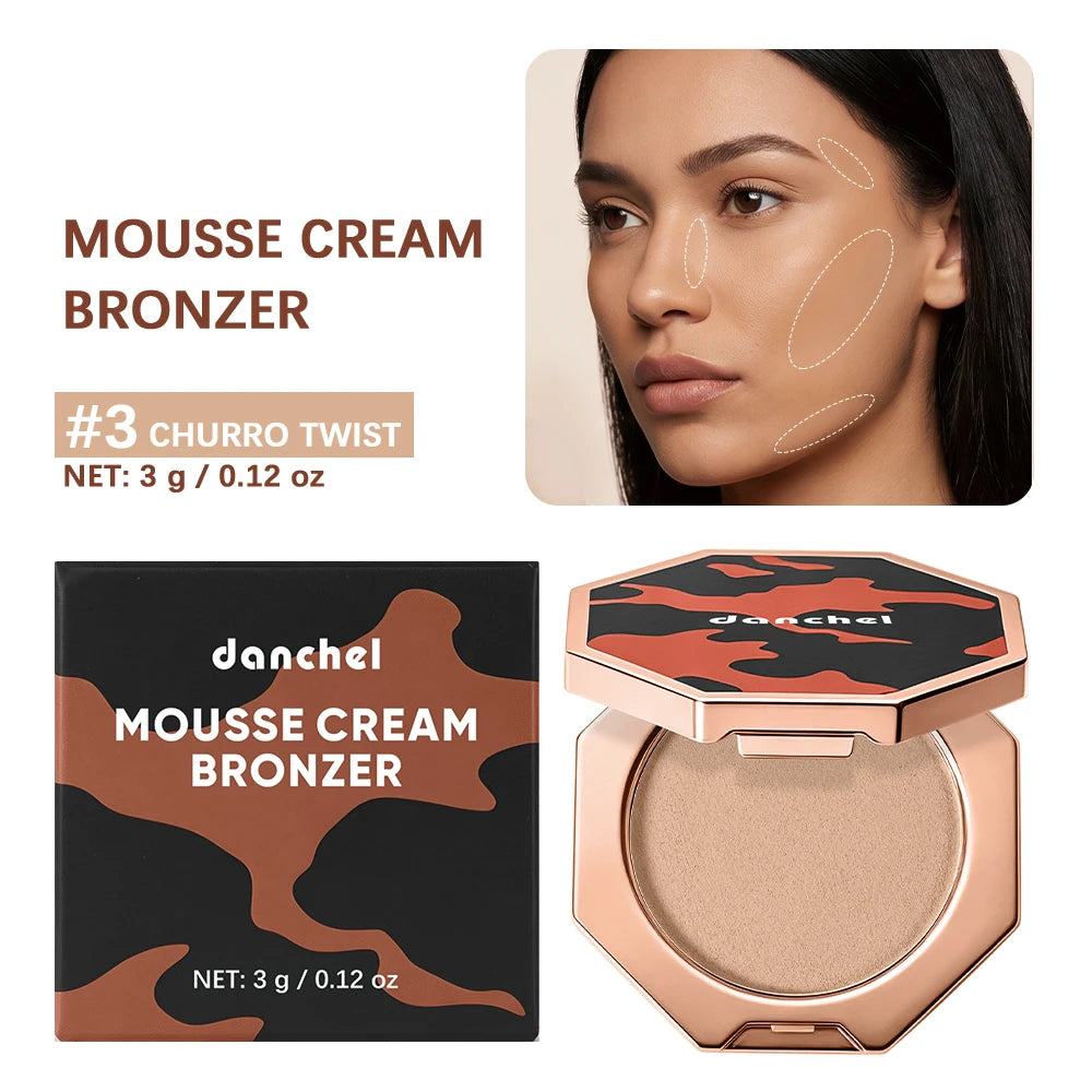Mousse Cream Bronzer Matte Natural Contour Cream Bronzer Long Lasting Blendable Face Shading Cream Waterproof Makeup Cosmetics