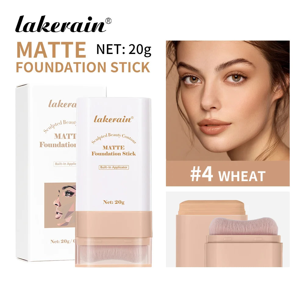 Lakerain Matte Foundation Stick Powerful Coverage Brighten Skin Tone Not Easy Melt Lightweight Smooth Texture Foundation Stick - AliExpress 66