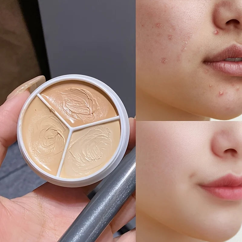 3-Color Concealer Palette Professionally Covers Dark Circles Around Eyes and Face - AliExpress 66