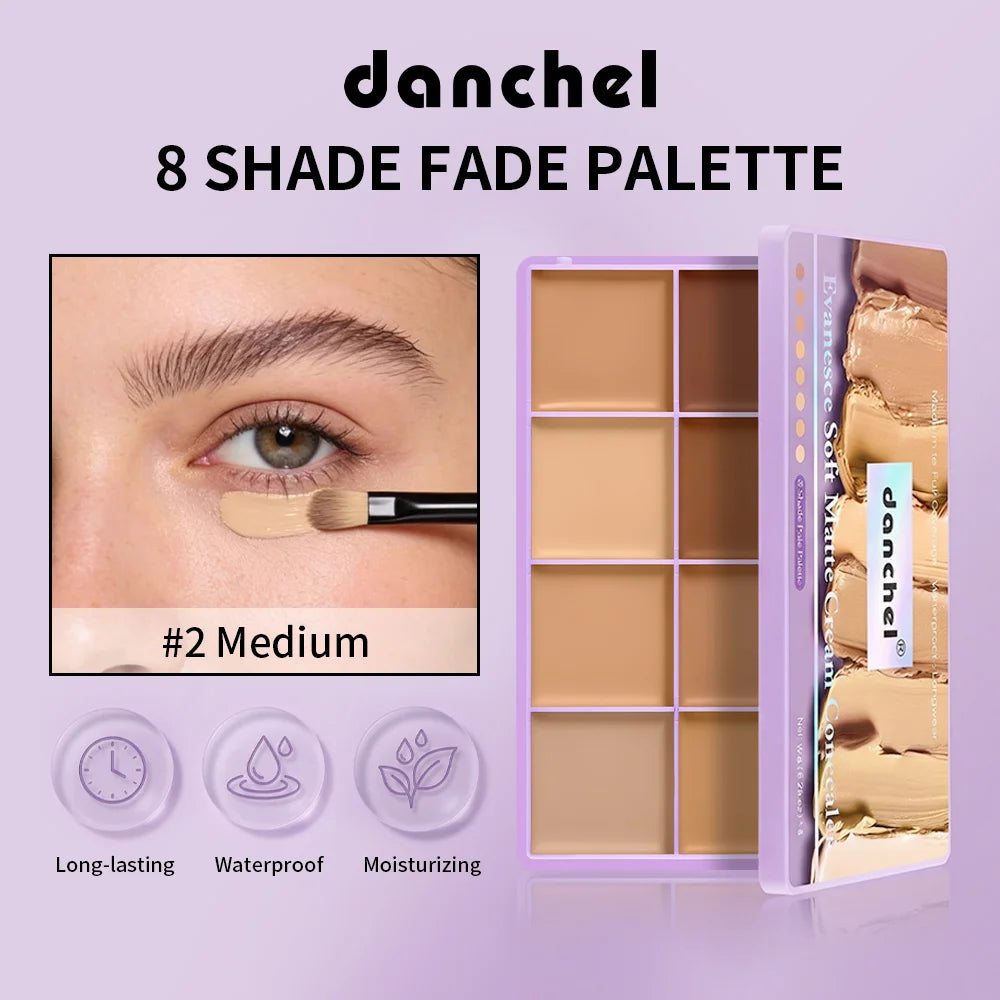 8 Shade Fade Palette Soft Matte Texture Cover Dark Circles, Redness, Skin Blemishes Waterproof Sweatproof Long-wearing Concealer - AliExpress