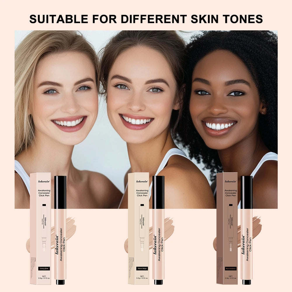Lakerain Liquid Press Concealer Pen, 3 Shades, Waterproof