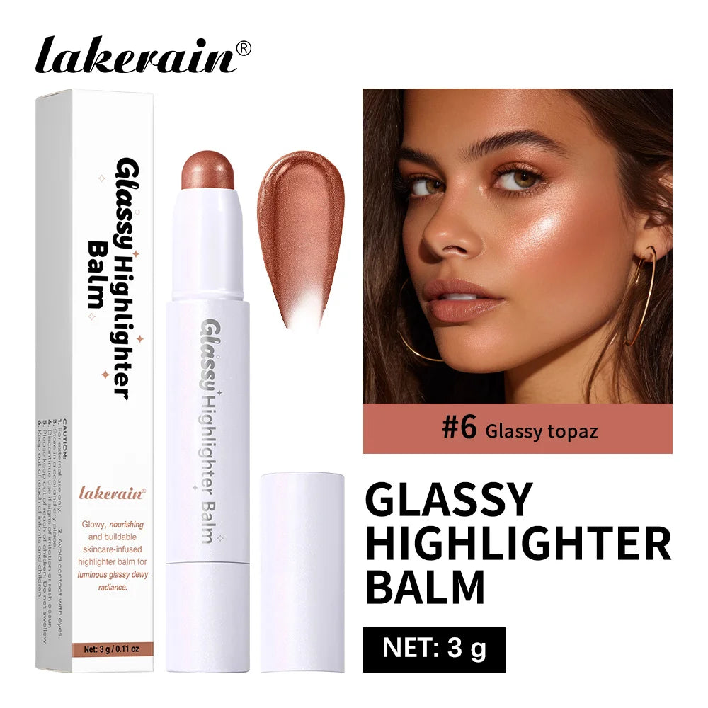 Glassy Highlighter Balm Brighten Complexion Deep Hydration Long Lasting Wear Highlighting Cream Eye Cheek Lip Body Glossy Pen - AliExpress 66