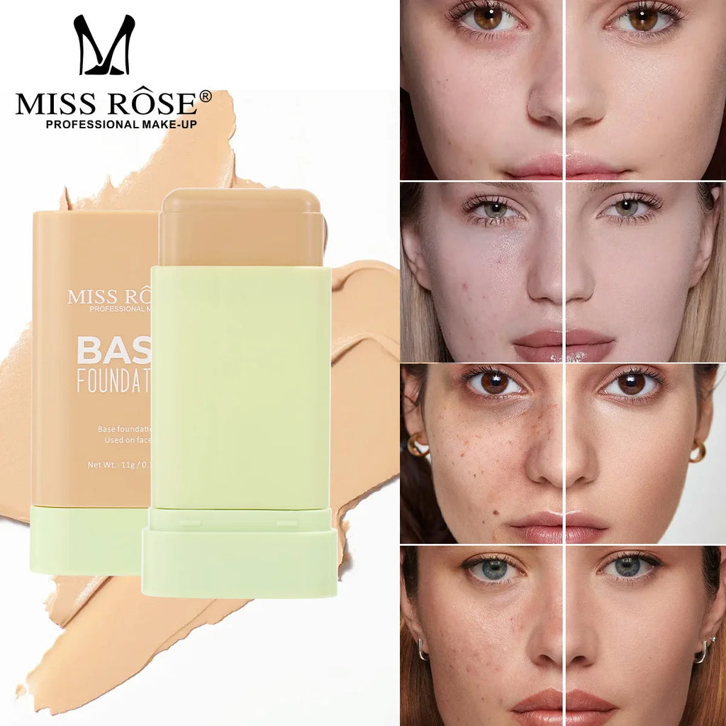 MISS ROSE Concealer Stick - Moisturizing Hydrating Brightening Lightweight Full Coverage Skin Tone Match Foundation Makeup