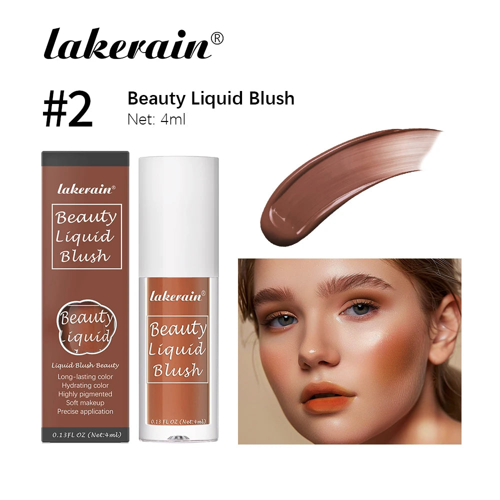 Beauty Liquid Blush Moisturizing Creamy Texture Waterproof Sweat-proof High Pigment Long-lasting Color Deeply Hydrating Blush