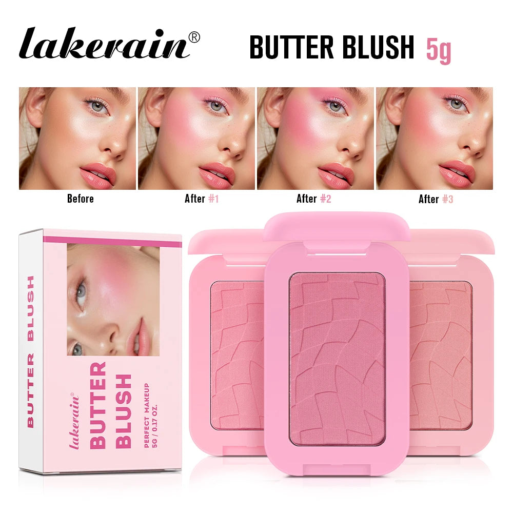 Lakerain Butter Blush Sweat-proof Waterproof Long-lasting Makeup Effect Brightening Even Skin Tones Face Contouring Cosmetics - AliExpress 66