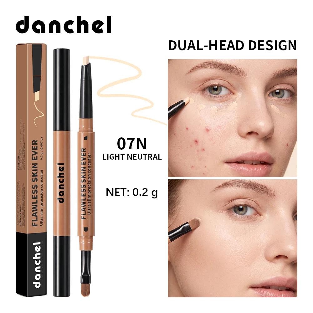Flawless Skin Precision Concealer Dual-head Design Natural Skin Finish Precision Cover Redness,Spots,Dark Circles Concealer Pen - AliExpress 66