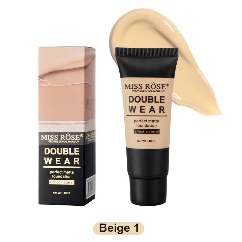 MISS ROSE 40ml Natural Nude Liquid Foundation Sweatproof Concealer Cream Daily Facial Makeup Cosmetics - AliExpress 66