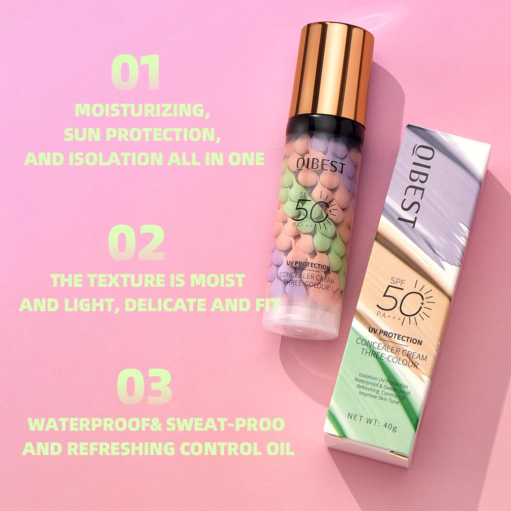 Hot Makeup Set 3 PCS Three Color Liquid Concealer Mixed Isolation Lotion Moisturizing Skin Brightening Primer Base Foundation - AliExpress 66