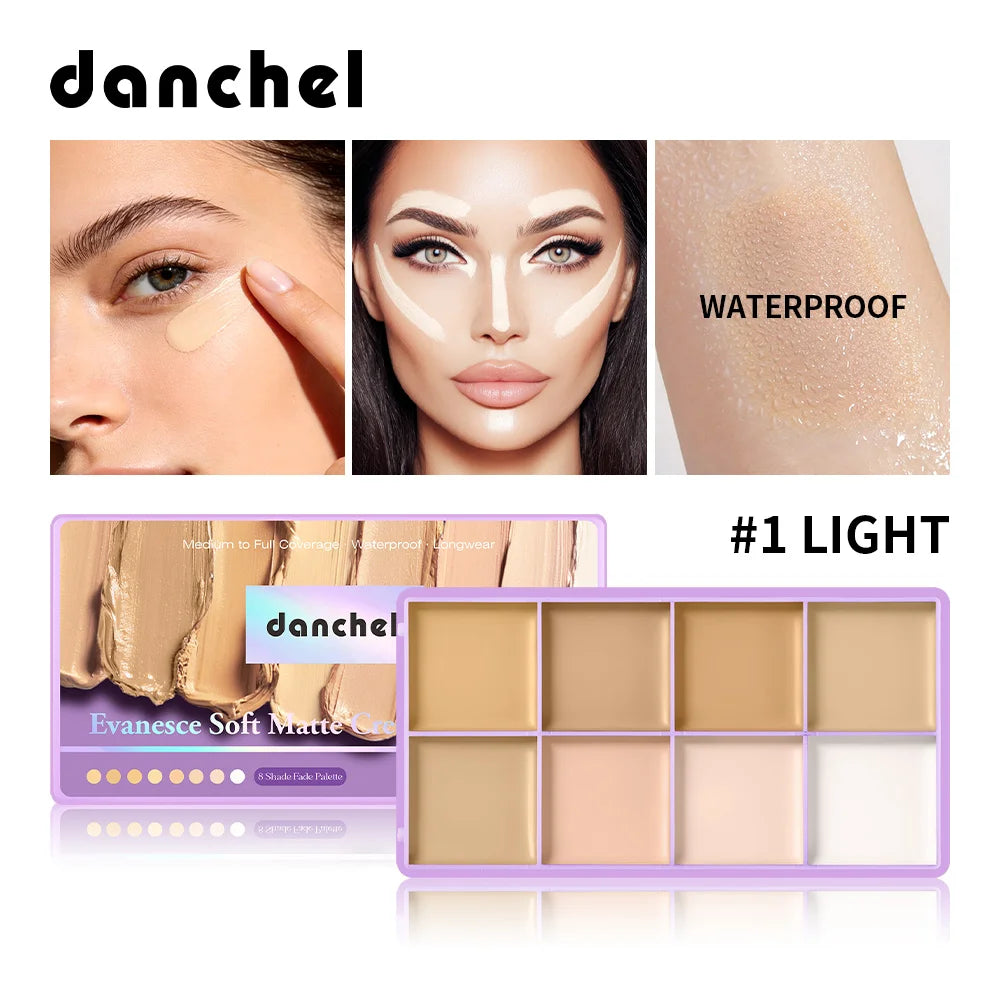 8 Shade Fade Palette Soft Matte Texture Cover Dark Circles, Redness, Skin Blemishes Waterproof Sweatproof Long-wearing Concealer - AliExpress