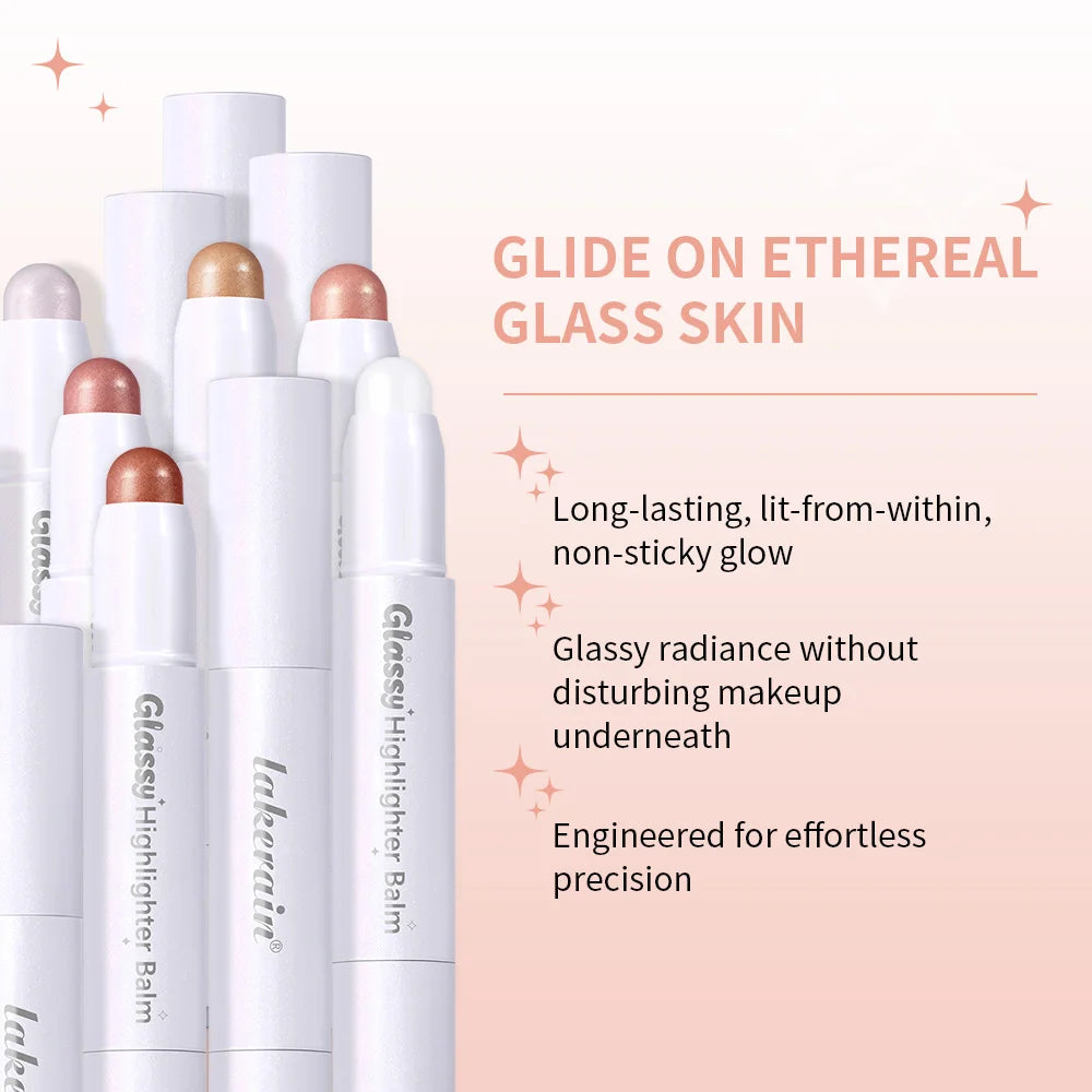 Glassy Highlighter Balm Brighten Complexion Deep Hydration Long Lasting Wear Highlighting Cream Eye Cheek Lip Body Glossy Pen - AliExpress 66