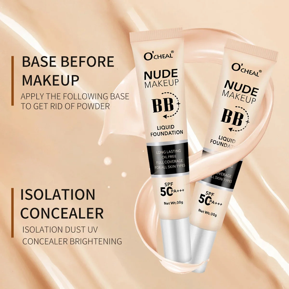 BB Cream SPF50 PA Plus Foundation Waterproof Long Lasting Brightening Primer Sunscreen Makeup Base Cosmetics For Women - AliExpress 66