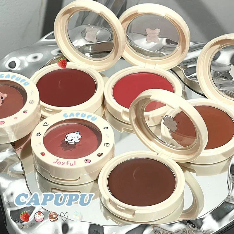 Monochrome Red Blush Cream Face Mineral Pigment Peach Nude Pink Matte Natural Mud Blusher Brighten Lasting Cheek Rouge Cosmetic - AliExpress 66