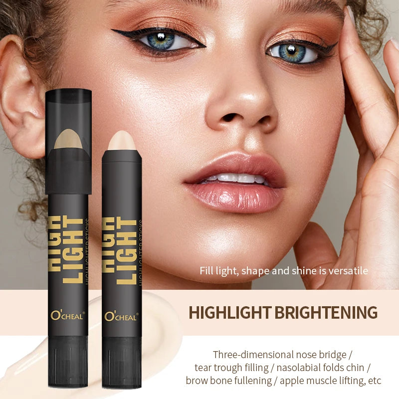 Professional Contour Stick Highlighter Concealer Silkworm Nose Shadow Makeup Pen for Face Sculpting and Highlighting Cosmetics - AliExpress 66