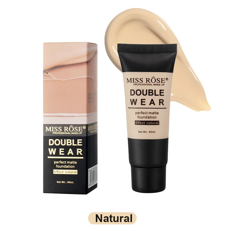 MISS ROSE 40ml Natural Nude Liquid Foundation Sweatproof Concealer Cream Daily Facial Makeup Cosmetics - AliExpress 66