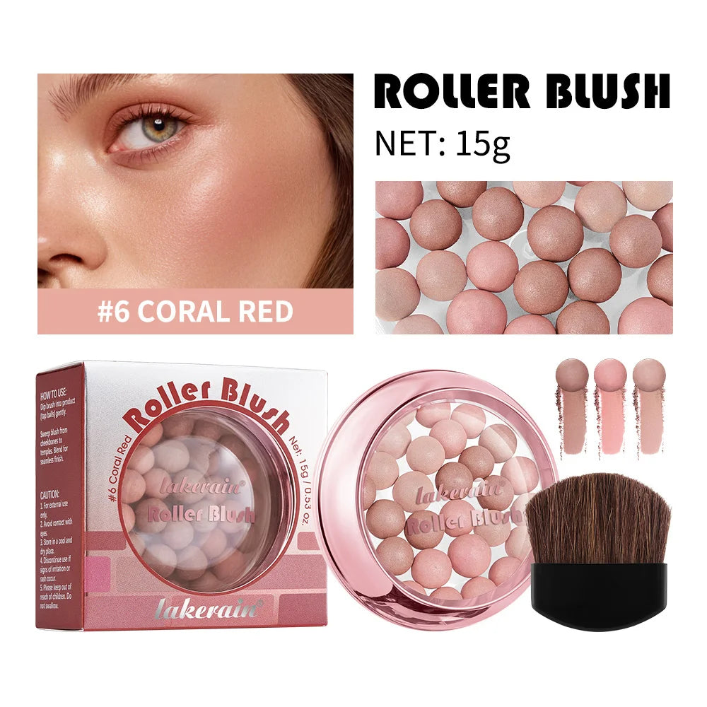 lakerain Spherical Blush Roll-on Natural Shimmer 6 Colors