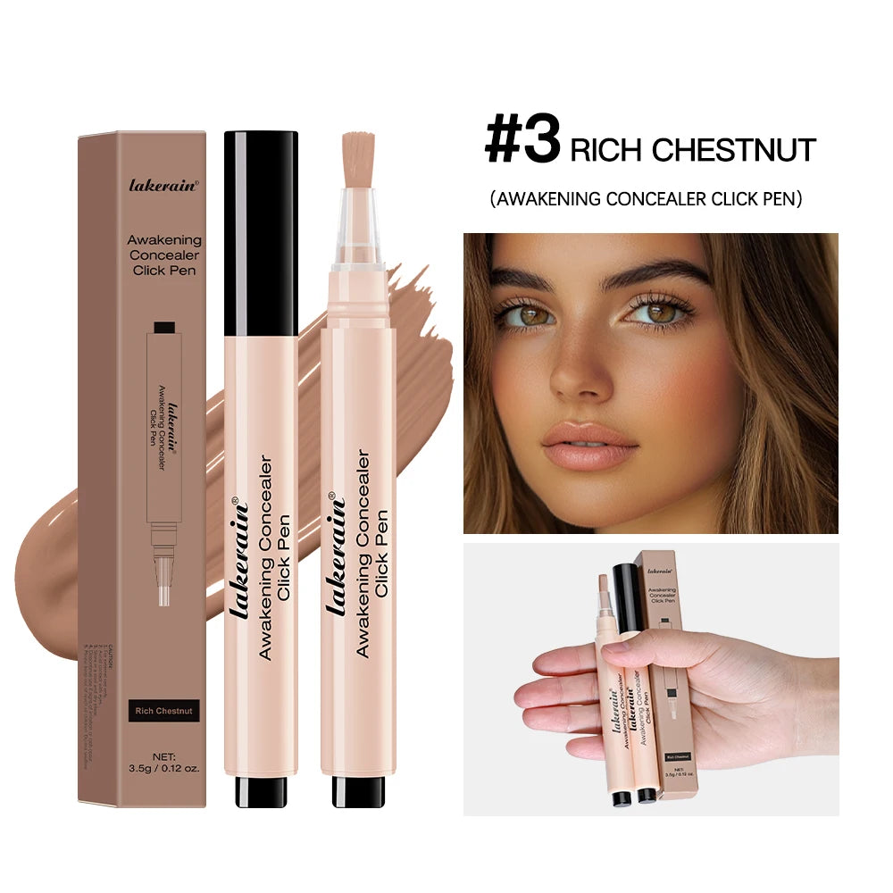 Lakerain Liquid Press Concealer Pen, 3 Shades, Waterproof