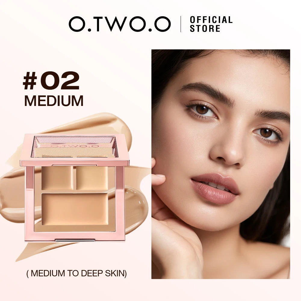 3Tone Flawless Concealer Palette High Coverage Long Lasting Cover Acne Dark Circles Brightening Skin Contour Cream - AliExpress 66