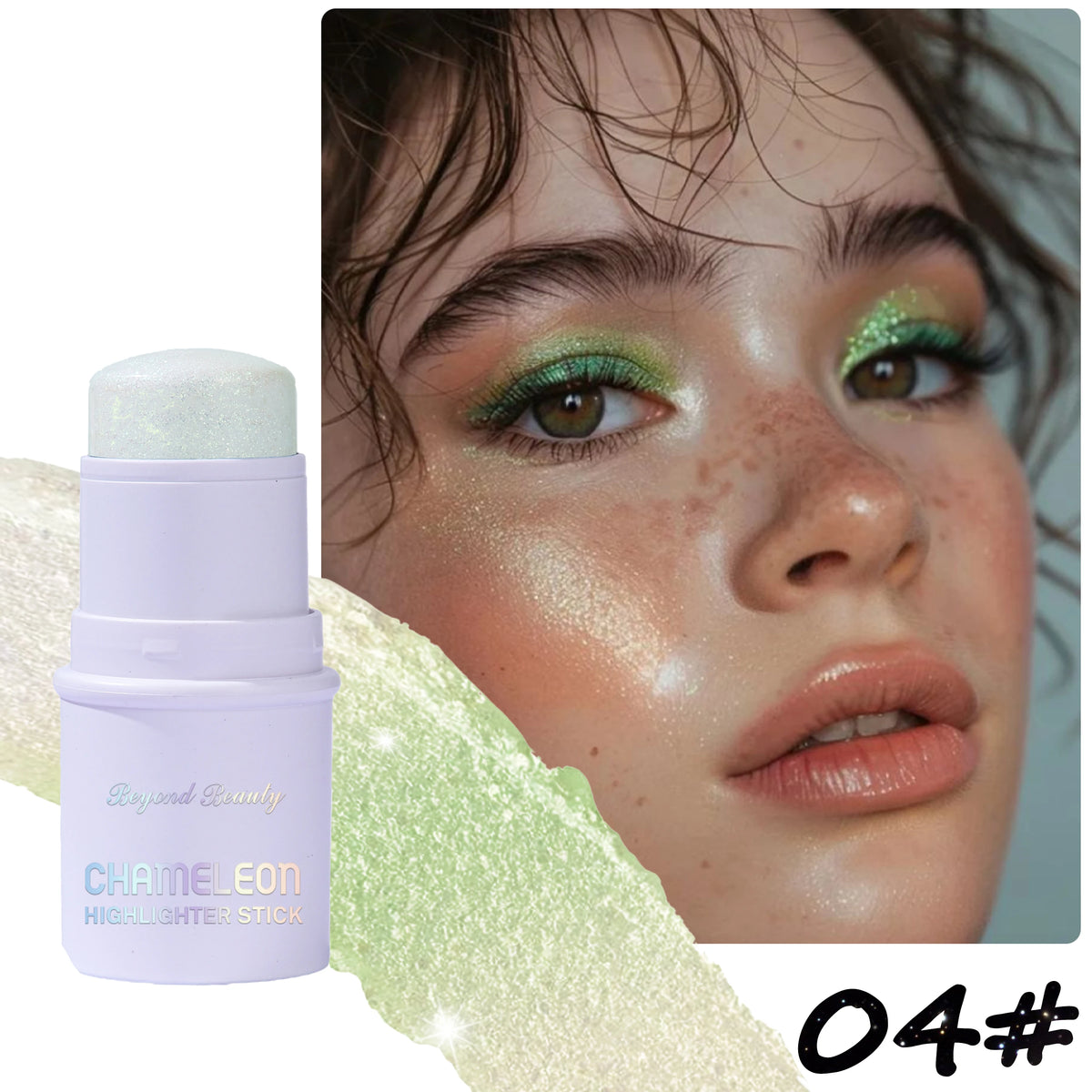 Chameleon Holographic Glitter Shimmer Stick,Makeup for Face and Body,Color Changing Under Light,Long Lasting Highly Pigmented - AliExpress 66