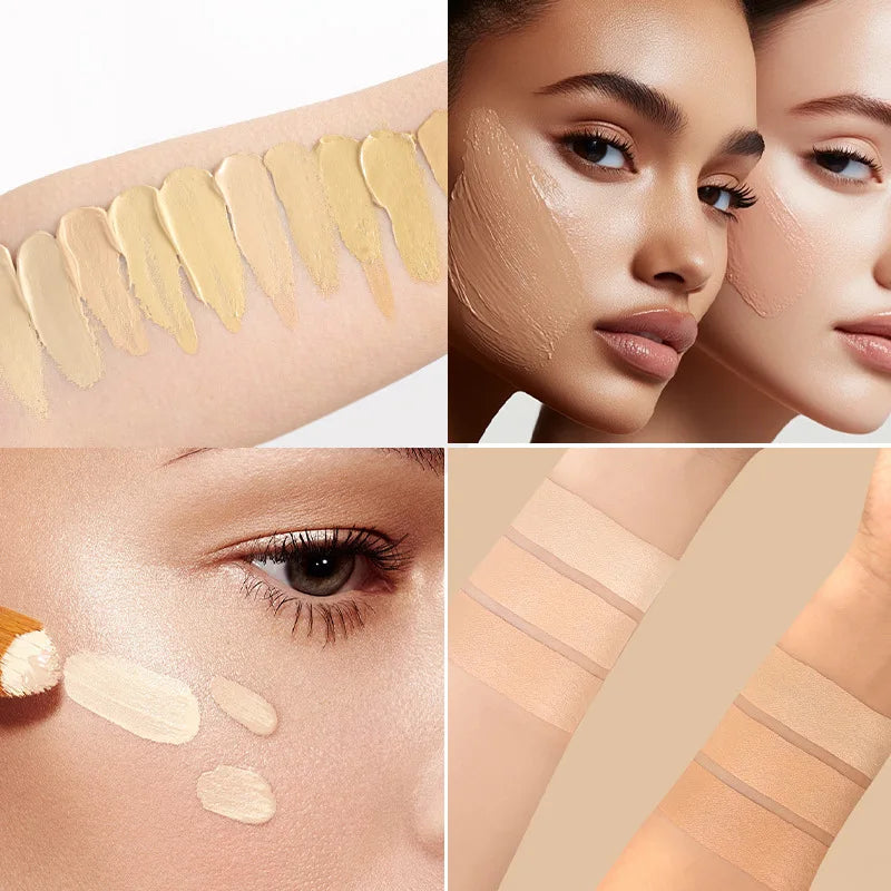 MISS ROSE 40ml Natural Nude Liquid Foundation Sweatproof Concealer Cream Daily Facial Makeup Cosmetics - AliExpress 66