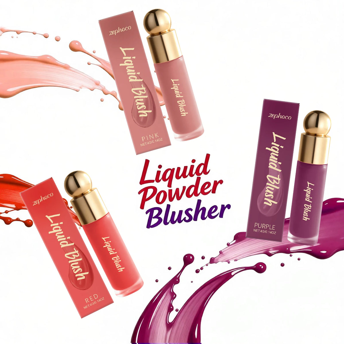 3 Colors Liquid Powder Blusher Waterproof Powder Blusher Atmosphere Makeup Easy to Apply Long Lasting Face Makeup Contracts - AliExpress 66