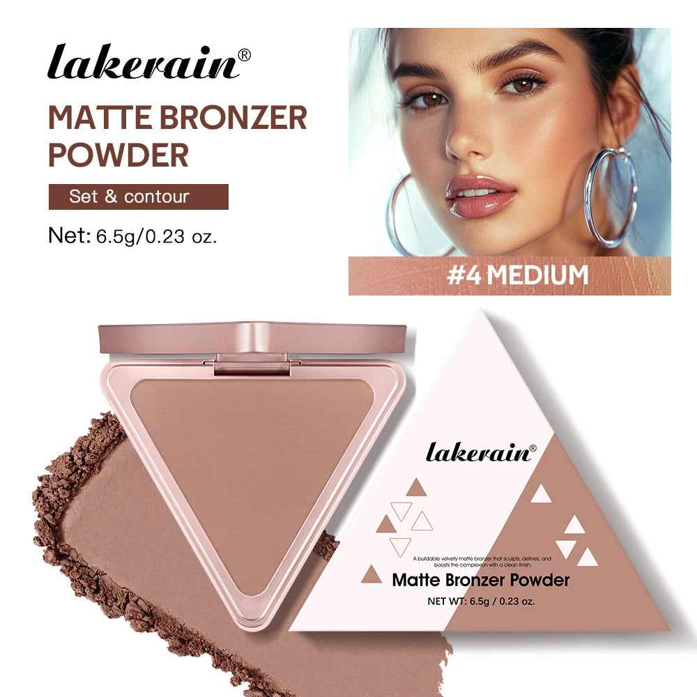 Matte Bronzer Powder Long-Lasting Makeup Effect Waterproof Sweatproof Setting Powder Oil Control Bronzers Smooth Face Makeup - AliExpress 66