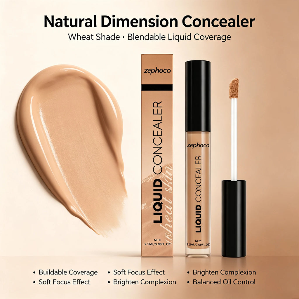 Wheat Liquid Concealer Buildable Coverage Natural Finish Waterproof Long Lasting For Face Makeup - AliExpress 66