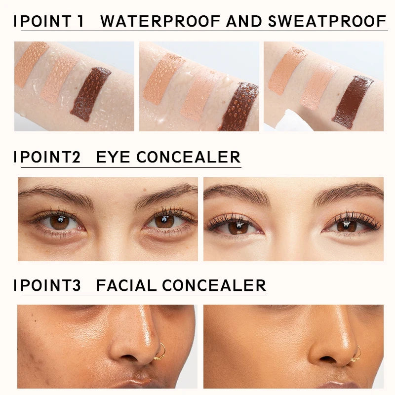 Matte Concealer Cream: Waterproof, Lightweight & Long-Lasting Full Coverage For Eyes, Acne & Freckles, Makeup Concealer - AliExpress 66