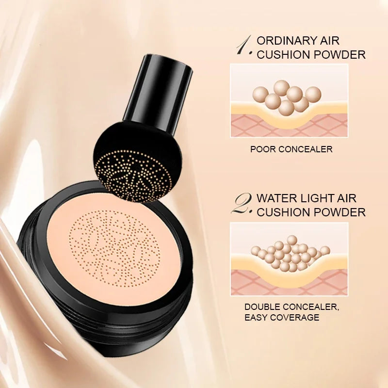 Ocheal BB Cream Air Cushion Compact Make Up Foundation Concealer Cream for Face Cosmetics Makeup Mushroom Head Puff - AliExpress 66