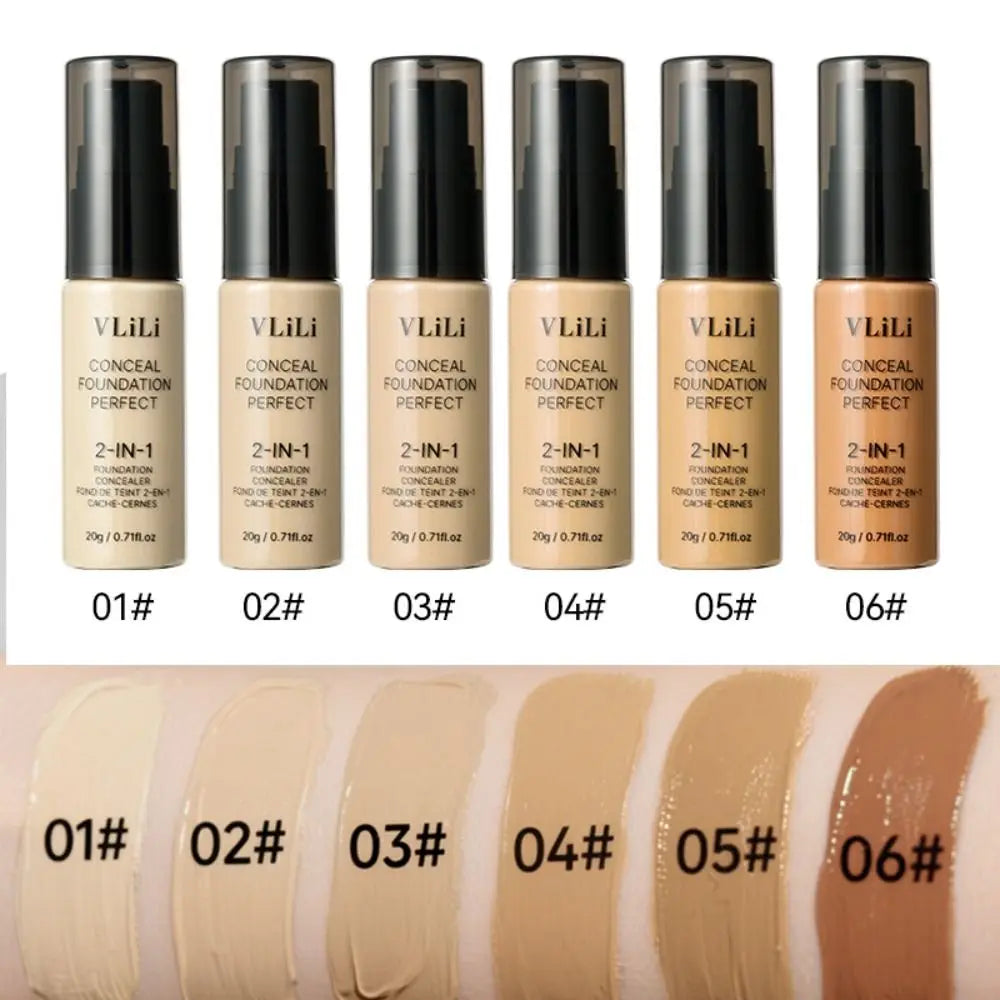 New Waterproof Liquid Foundation Oil-Control Full Coverage Face Foundation Cream Sweat Proof Matte Foundation Concealer Cream