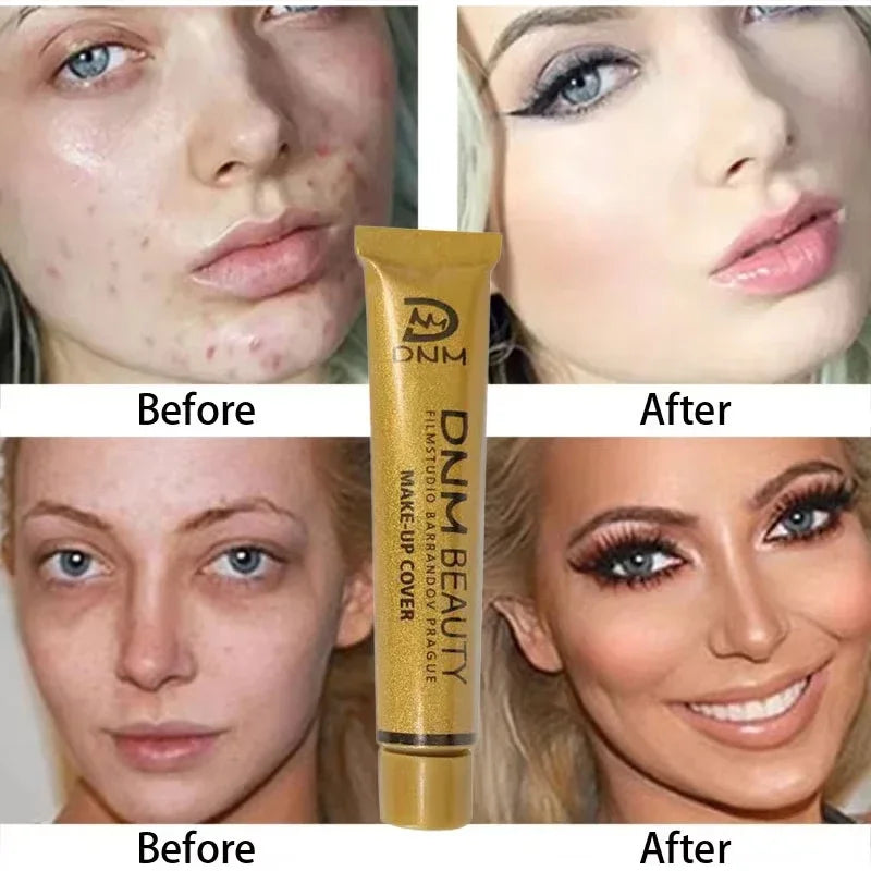 Gold Tube Full Coverage Concealer,Face High Coverage Foundation Cream For Dark Circles Tattoos Freckles Redness,Even Skin Tone - AliExpress 66