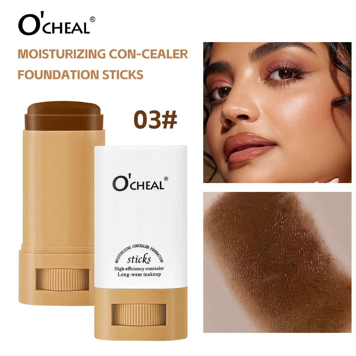 Waterproof Concealer Stick Lightweight Foundation Long Lasting Moisturizing Cover Blemishes Natural Finish Brightening Makeup - AliExpress 66