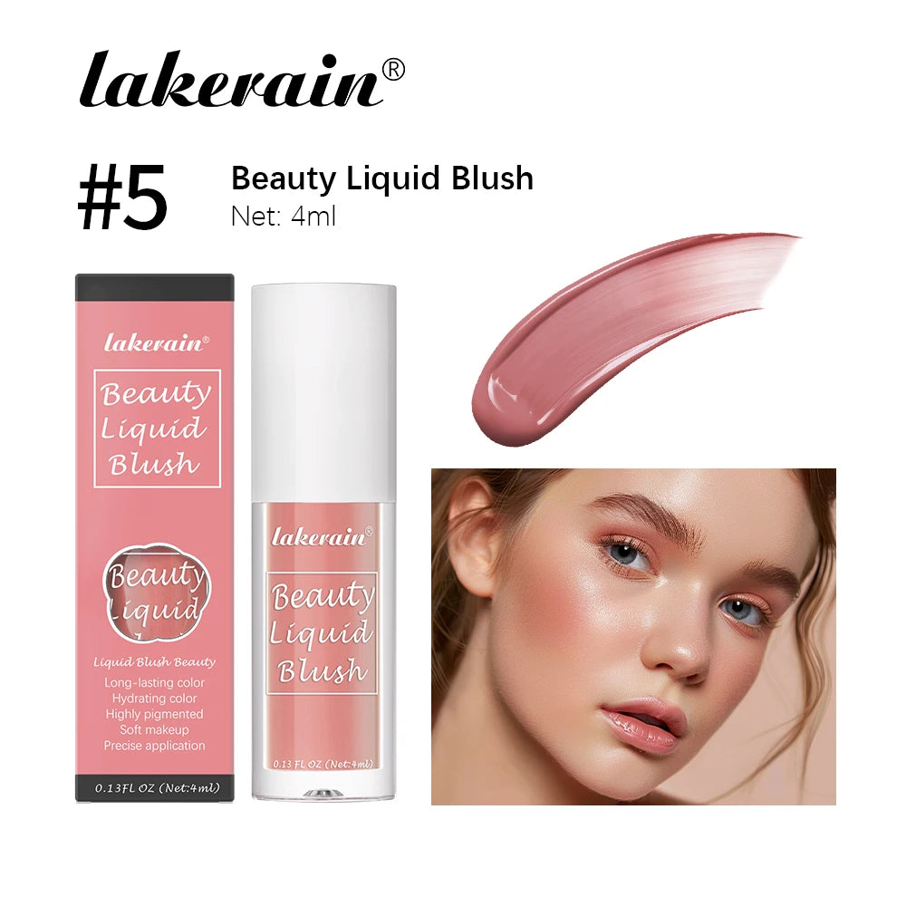 Beauty Liquid Blush Moisturizing Creamy Texture Waterproof Sweat-proof High Pigment Long-lasting Color Deeply Hydrating Blush