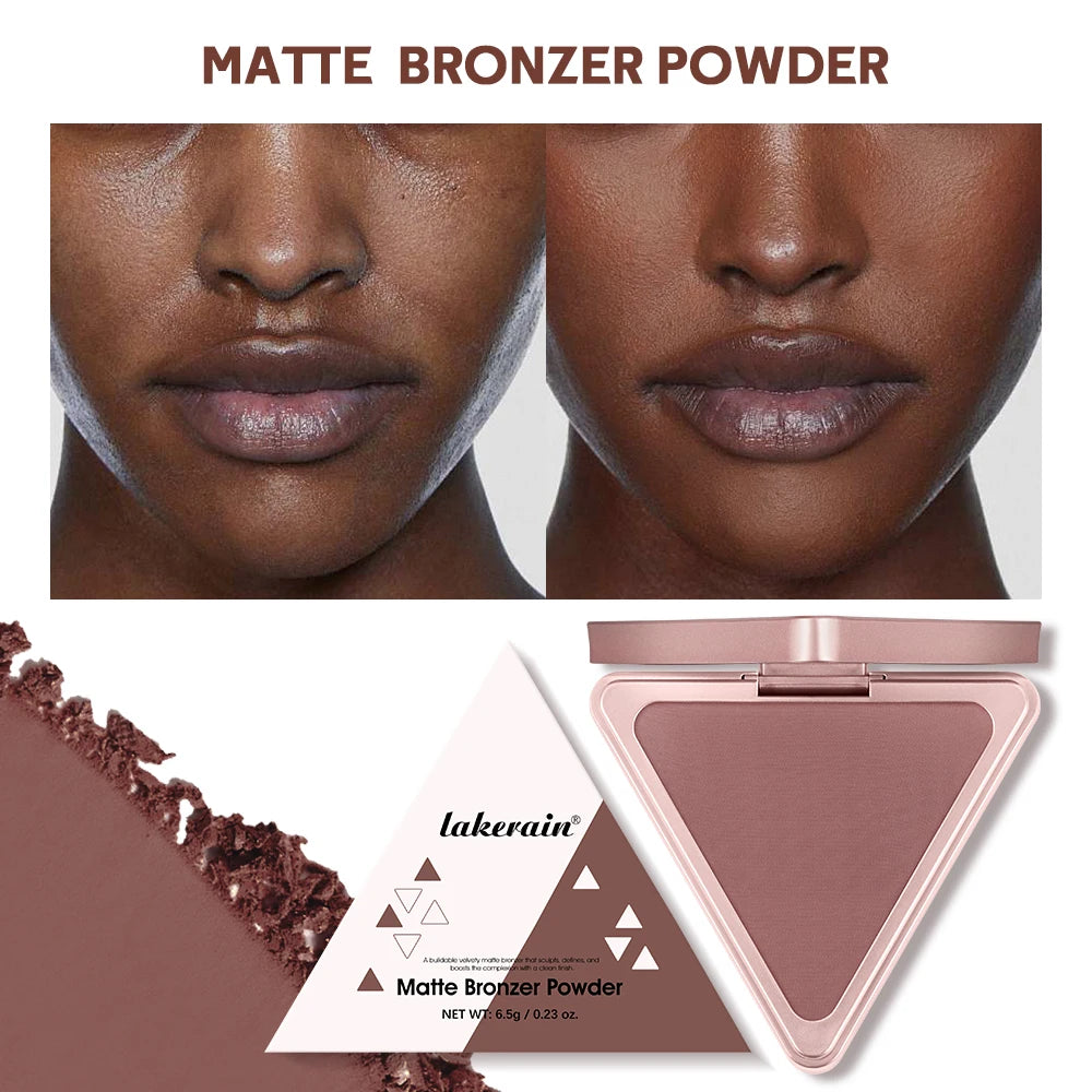 Lakerain Matte Bronzer Powder Long Lasting Makeup Effect Waterproof Sweatproof Setting Powder Oil Control Bronzer Face Makeup - AliExpress 66