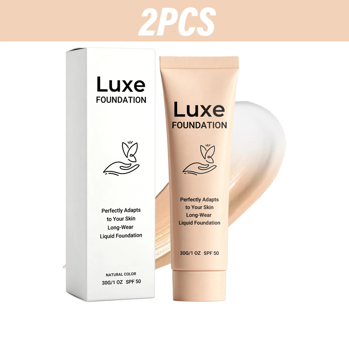 Luxe Color Changing Liquid SPF50 Foundation Long-Wear Skin Tone Adaptive Lightweight Natural Dark Shades Makeup Base