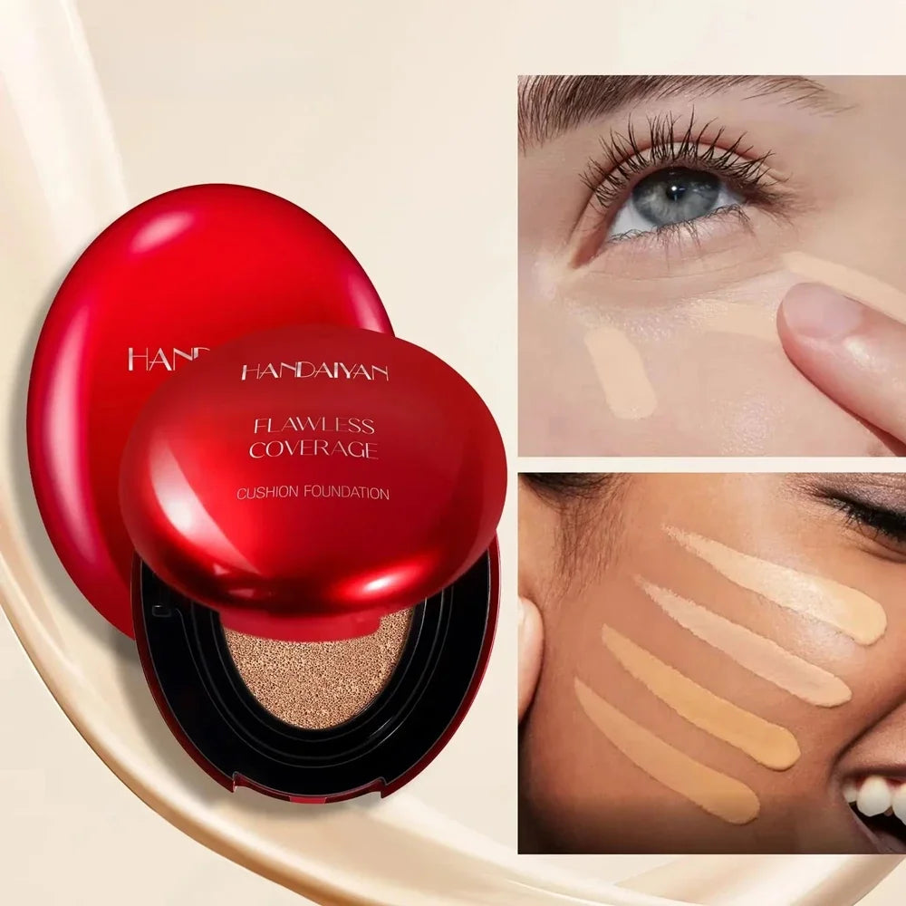 Air Cushion Foundation Light Natural Concealer Red Shell Foundation Natural Brighten Skin Color Long Lasting Makeup Foundation - AliExpress 66