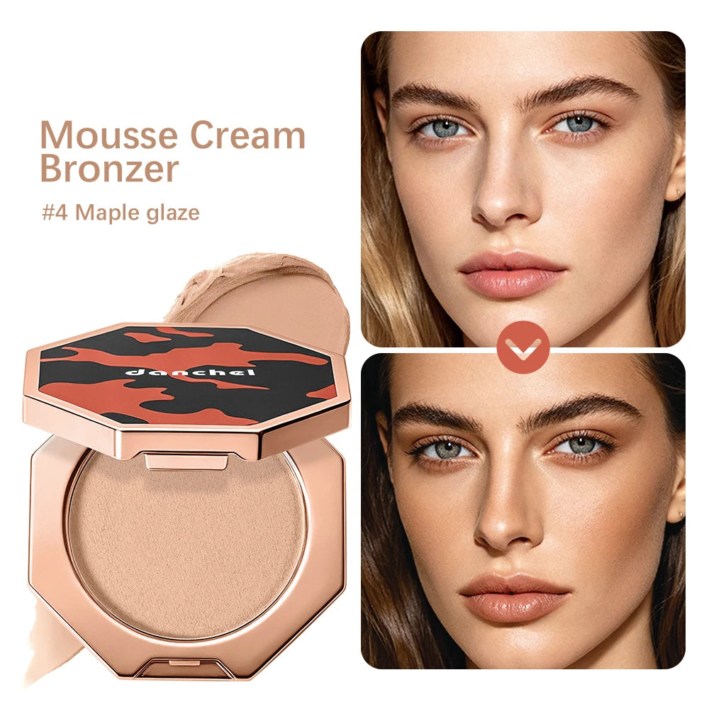 Mousse Cream Bronzer Matte Natural Contour Cream Bronzer Long Lasting Blendable Face Shading Cream Waterproof Makeup Cosmetics