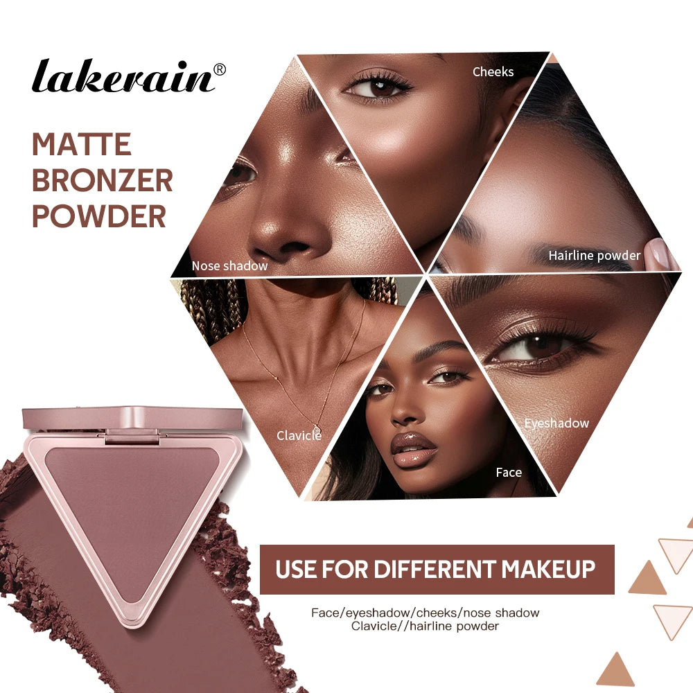 Matte Bronzer Powder Long-Lasting Makeup Effect Waterproof Sweatproof Setting Powder Oil Control Bronzers Smooth Face Makeup - AliExpress 66