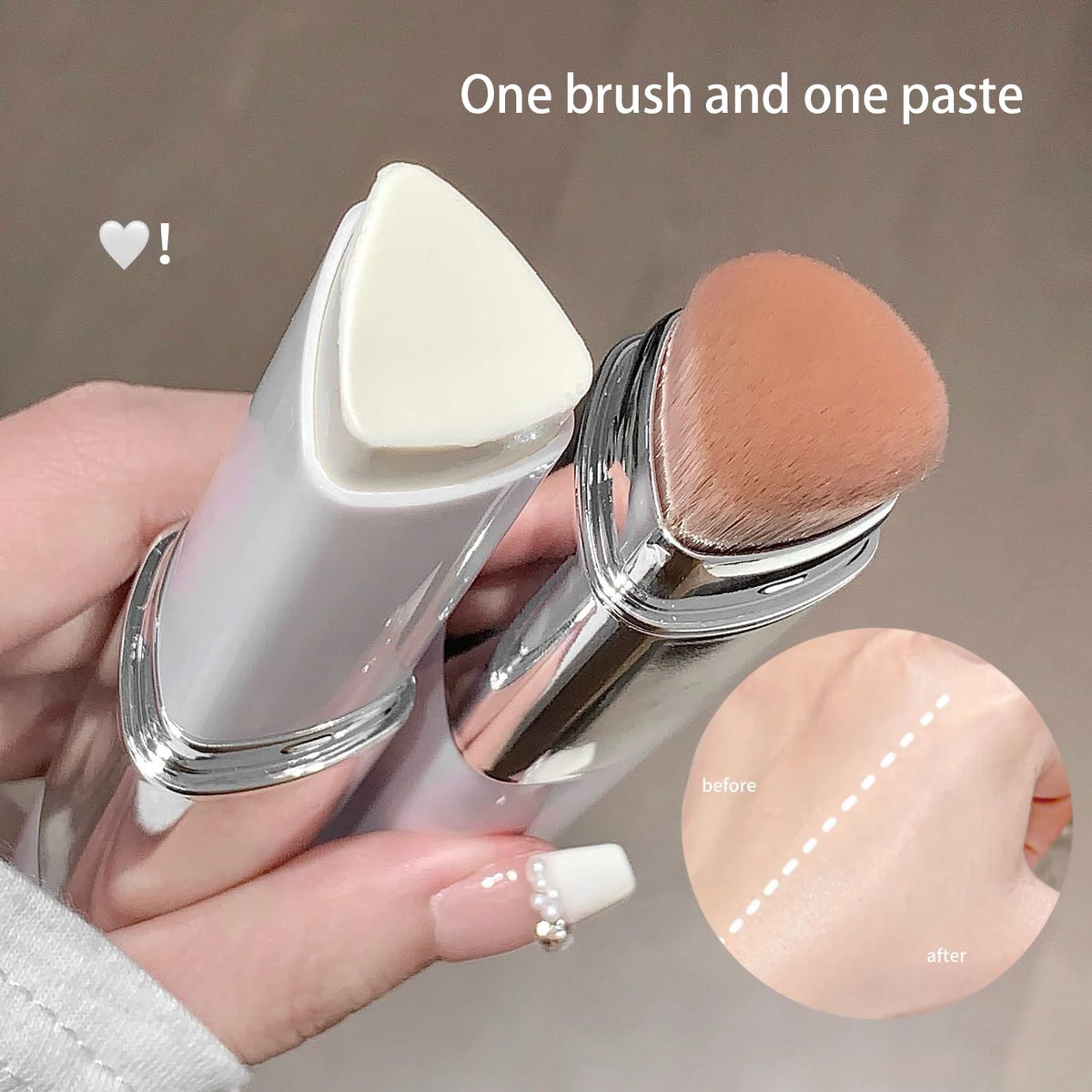 Dual Purpose Brush Head Foundation Make-up Stick, Light and Smooth, Lasting Coverage, Covering the Face Foundation Make-up, Crea - AliExpress 66