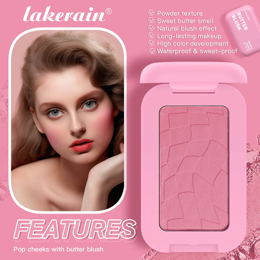 Lakerain Butter Blush Sweat-proof Waterproof Long-lasting Makeup Effect Brightening Even Skin Tones Face Contouring Cosmetics - AliExpress 66