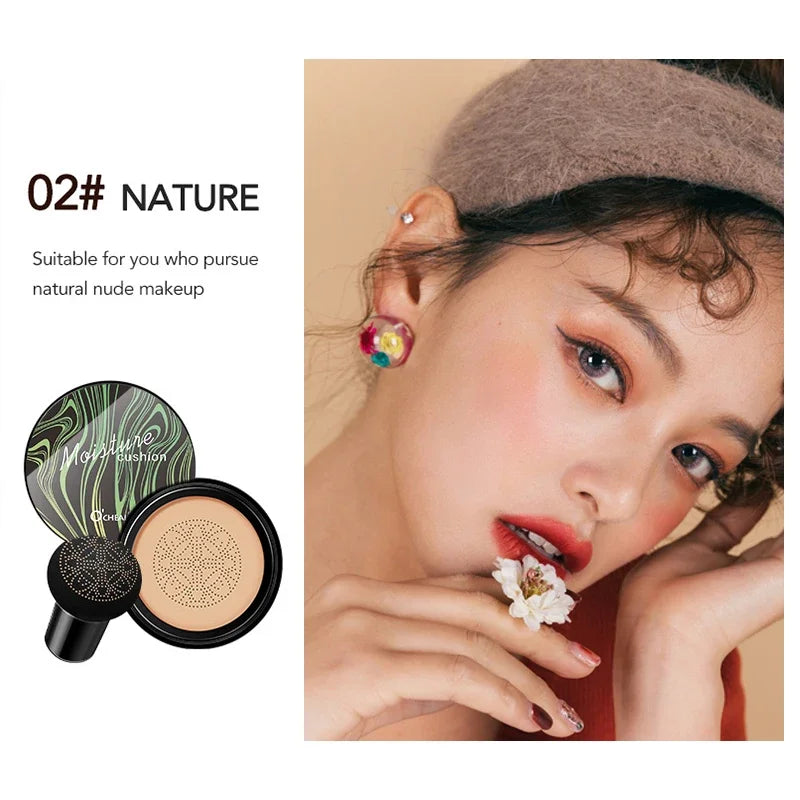 Ocheal BB Cream Air Cushion Compact Make Up Foundation Concealer Cream for Face Cosmetics Makeup Mushroom Head Puff - AliExpress 66